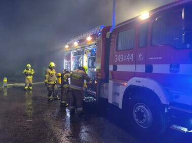 Pożar sortowni śmieci w Elblągu