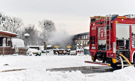 Pożar w barze pod mostem
