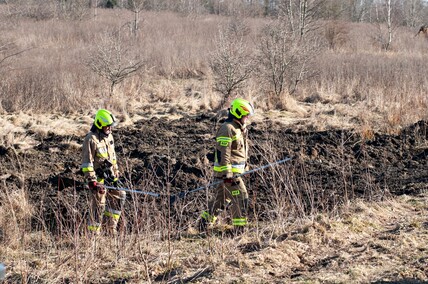 Pożar traw przy Wschodniej