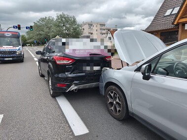 Zderzenie trzech aut na Ogólnej