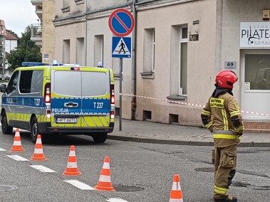 Z sieci ulatniał się gaz. Wjazd na Słoneczną zamknięty