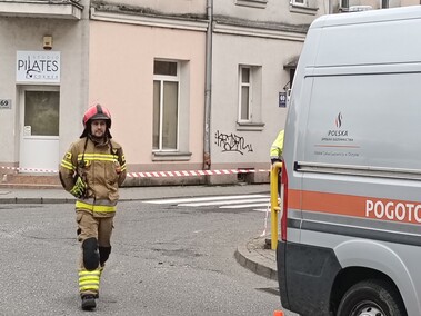 Z sieci ulatniał się gaz. Wjazd na Słoneczną zamknięty
