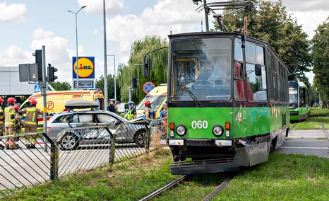 Kolizja z tramwajem na Grunwaldzkiej