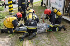Zderzyły się dwa tramwaje. To tylko ćwiczenia