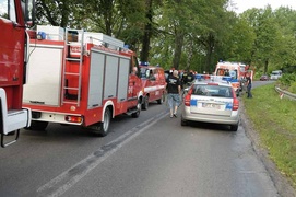 Wypadek w Milejewie. Audi uderzyło w drzewo