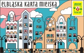 Projekt nr 2
Ideą dla karty było stworzenie kubistycznej stylizacji kamienic, która oddałaby ich ponadczasowy charakter. Najstarsza część miasta w awangardowej odsłonie ma na celu wywołać u mieszkańców Elbląga inne, świeże spojrzenie na miasto.