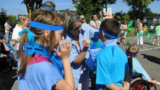 Dziecięca zabawa na \"Urodzinach Europy\"