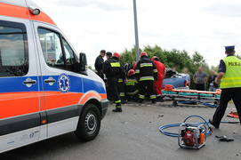 Wypadek na skrzyżowaniu Żuławskiej z obwodnicą