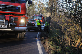 Astrą uderzyli w drzewo. Trzy osoby w szpitalu