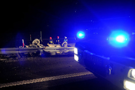 Zderzenie i dachowanie na S22