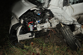 Zderzenie i dachowanie na S22