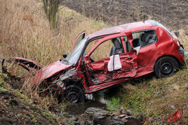 Rubno: zderzenie clio z seatem