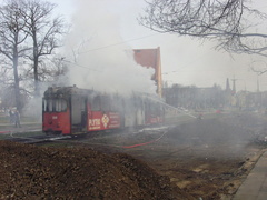 Na Robotniczej spłonął tramwaj