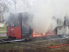 Na Robotniczej spłonął tramwaj