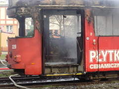 Na Robotniczej spłonął tramwaj