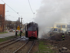 Na Robotniczej spłonął tramwaj