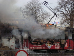 Na Robotniczej spłonął tramwaj