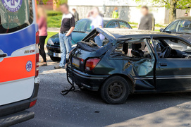 Wypadek na Sienkiewicza: motocyklista w szpitalu