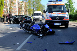 Wypadek na Sienkiewicza: motocyklista w szpitalu