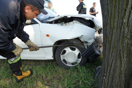 Wypadek przed Jegłownikiem: jedna osoba ranna