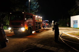 Nocny pożar w Gronowie Elbląskim