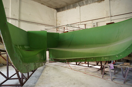 Pierwszy elbląski kuter już na wodzie