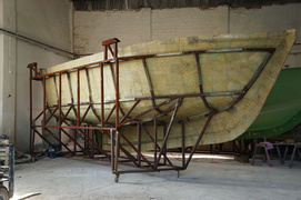 Pierwszy elbląski kuter już na wodzie