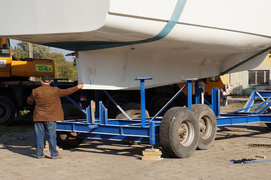 Pierwszy elbląski kuter już na wodzie