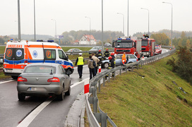 Węzeł Wschód: wypadek - dwie osoby ranne