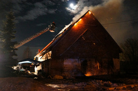 Nocny pożar na Malborskiej