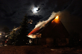 Nocny pożar na Malborskiej
