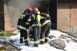 Pożar w garażu przy Malborskiej