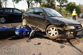 Wypadek w Kazimierzowie: ranny motocyklista w szpitalu