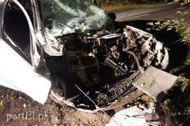 Peugeotem w drzewo: kierowca w szpitalu
