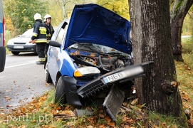 Wypadek między Hutą Żuławską a Pogrodziem