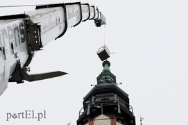Alpiniści na wieży katedralnej