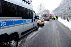 Wypadek na śliskiej drodze nr 509