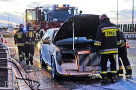 Na obwodnicy płonął \"rolls-royce\"