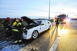 Na obwodnicy płonął \"rolls-royce\"