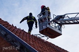 Pożar poddasza w Gronowie Elbląskim