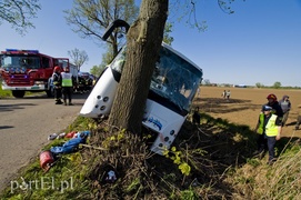 Autobus uderzył w drzewo. Są ranni