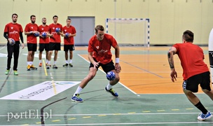 Michael Biegler na treningu Meblarzy