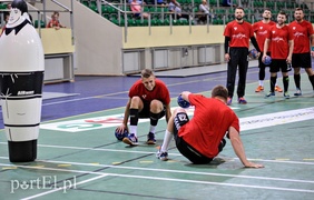Michael Biegler na treningu Meblarzy
