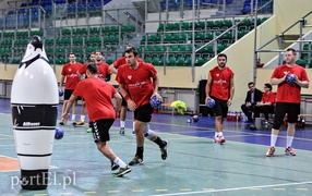 Michael Biegler na treningu Meblarzy