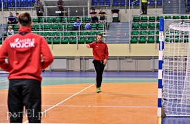 Michael Biegler na treningu Meblarzy