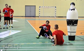 Michael Biegler na treningu Meblarzy