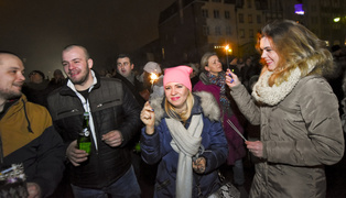 Elblążanie powitali 2017 rok