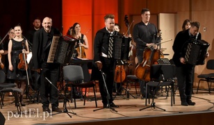 Trzech sympatycznych muzyków i ich akordeony