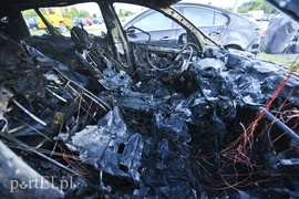 Pożar bmw przy ul. Kossaka