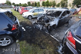 Pożar bmw przy ul. Kossaka
